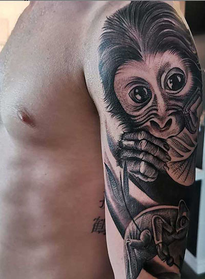Monkey Tattoo Bangkok Thailand